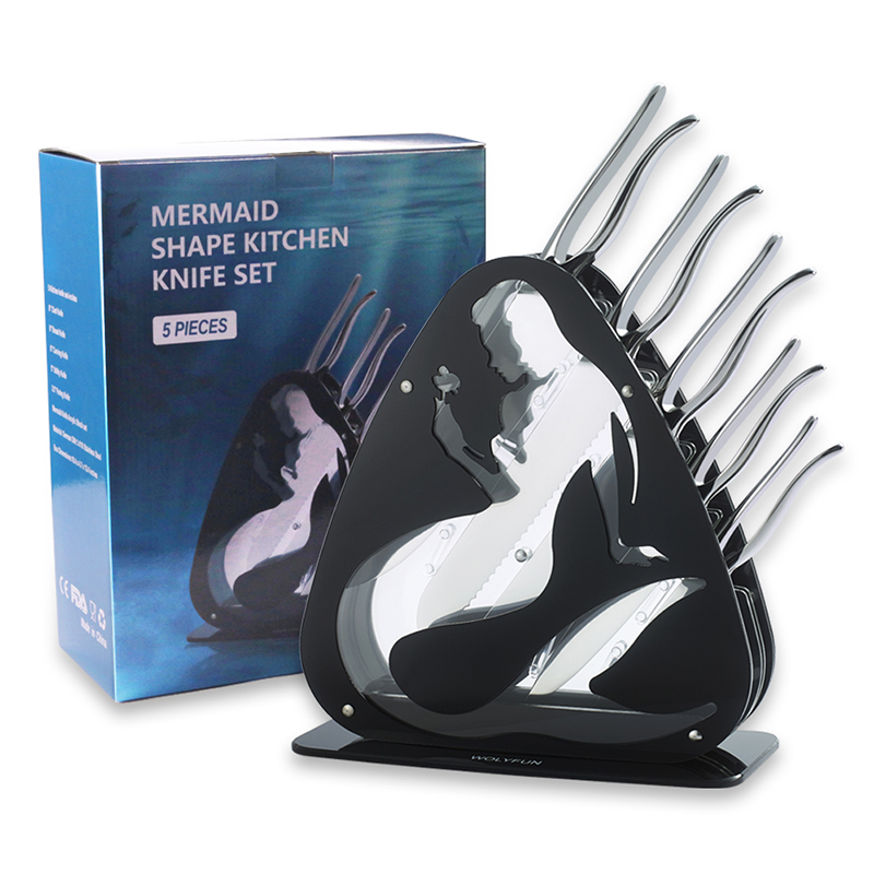 Mermaid Shape Kitchen Knife Set (1) Mermaid Shape Kitchen Knife Set (1)