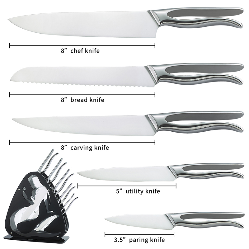 Mermaid Shape Kitchen Knife Set (8) Mermaid Shape Kitchen Knife Set (8)
