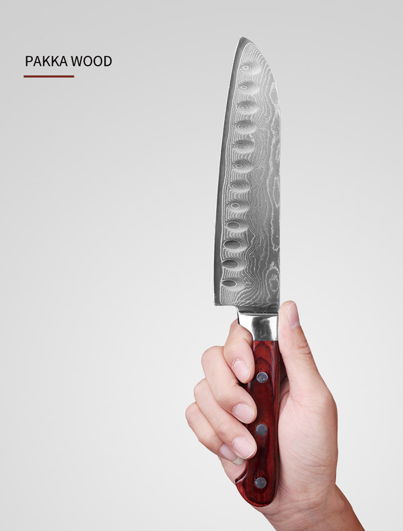Damascus VG10 steel cooking knife set (6) Damascus VG10 steel cooking knife set (6)
