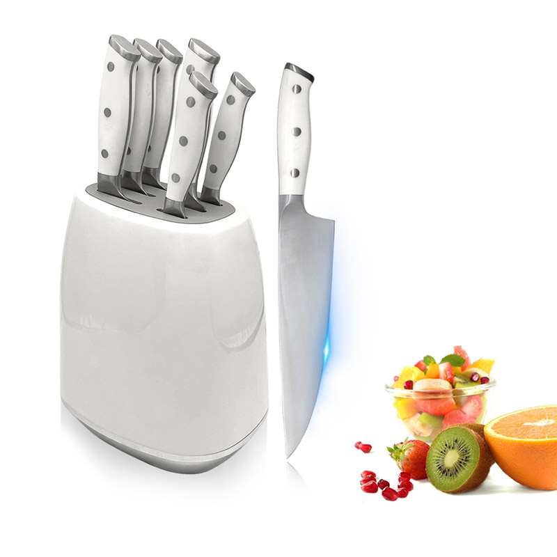 6pk Forged Kitcheh Knfei Set with Knife Block