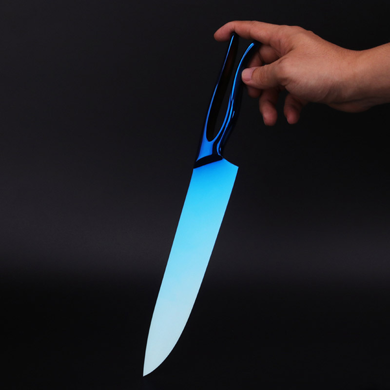 Mermaid Shape Kitchen Knife Set in Blue Titanize (3)