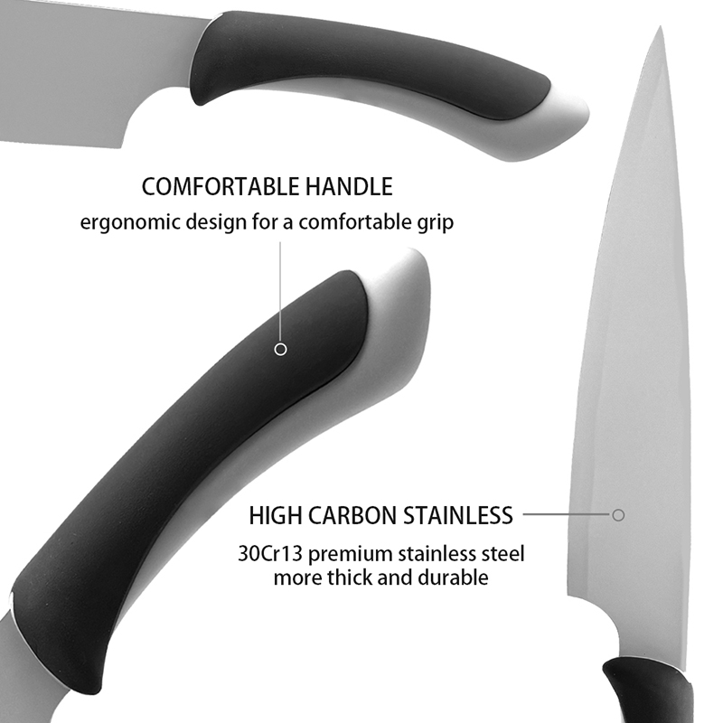 Double-layer PP Handle Design Kitchen Knife Set