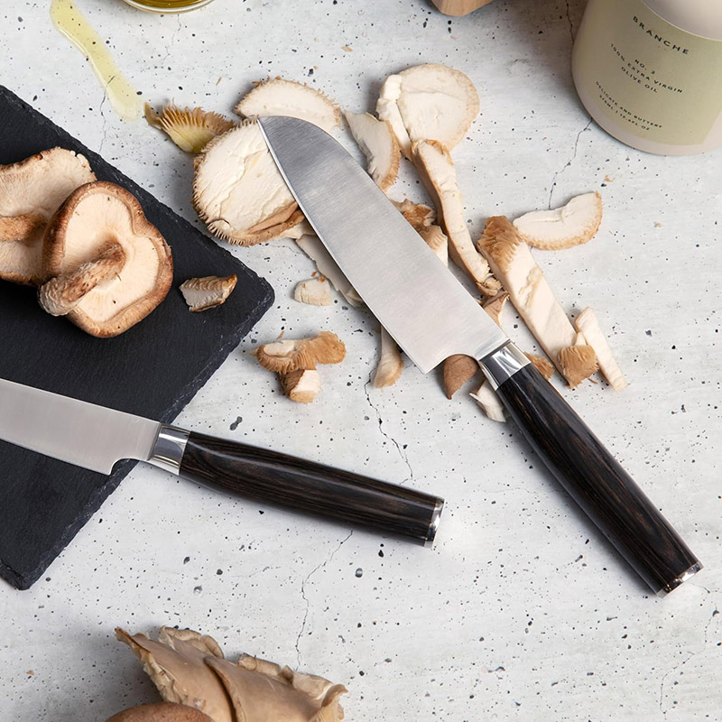 15pk wood handle kitchen knife set with Acacia wood block (7)