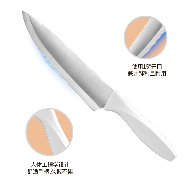 Plastic Hanlde Kitchen Cooking Knife Set