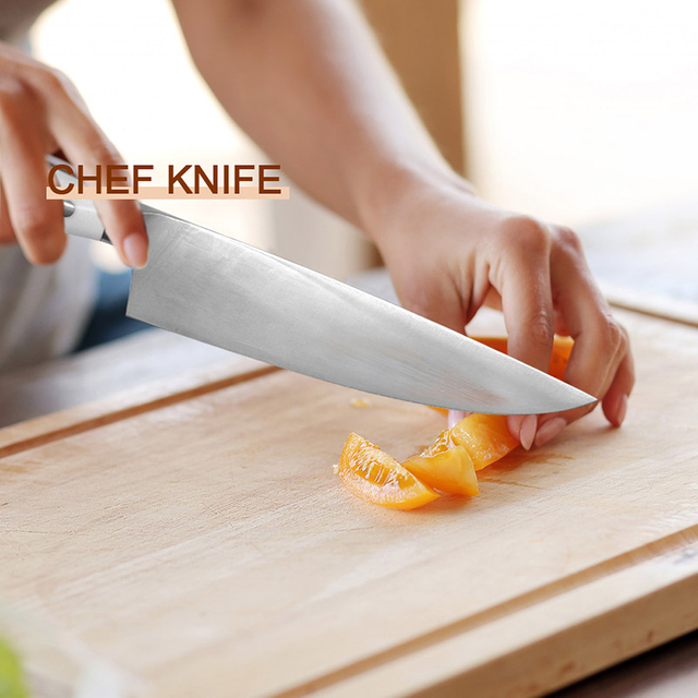 6pk Forged Kitcheh Knfei Set with Knife Block