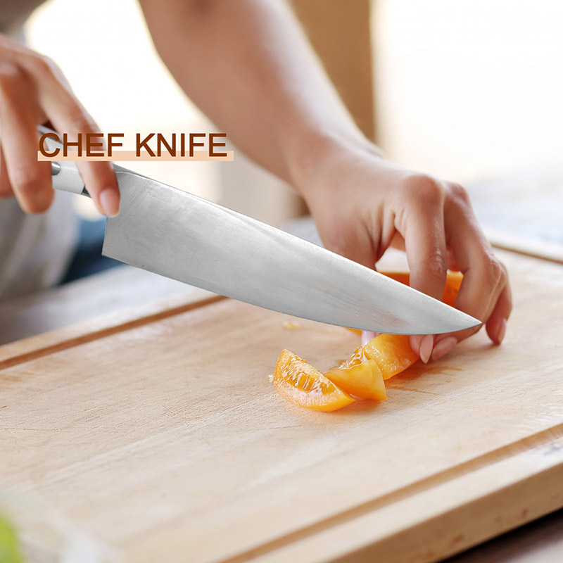 6pk Forged Kitcheh Knfei Set with Knife Block