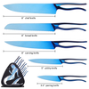 Mermaid Shape Kitchen Knife Set in Blue Titanize