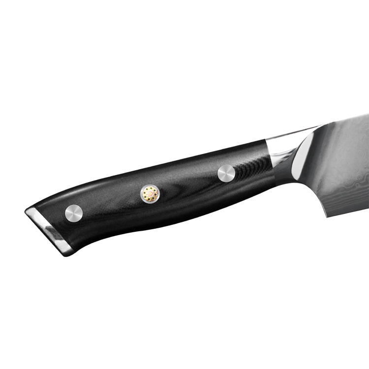 Double Bloster Damascus Knife Set with G10 Handle