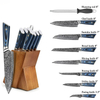 Custom Damascus Kitchen Knife Cutlery Set