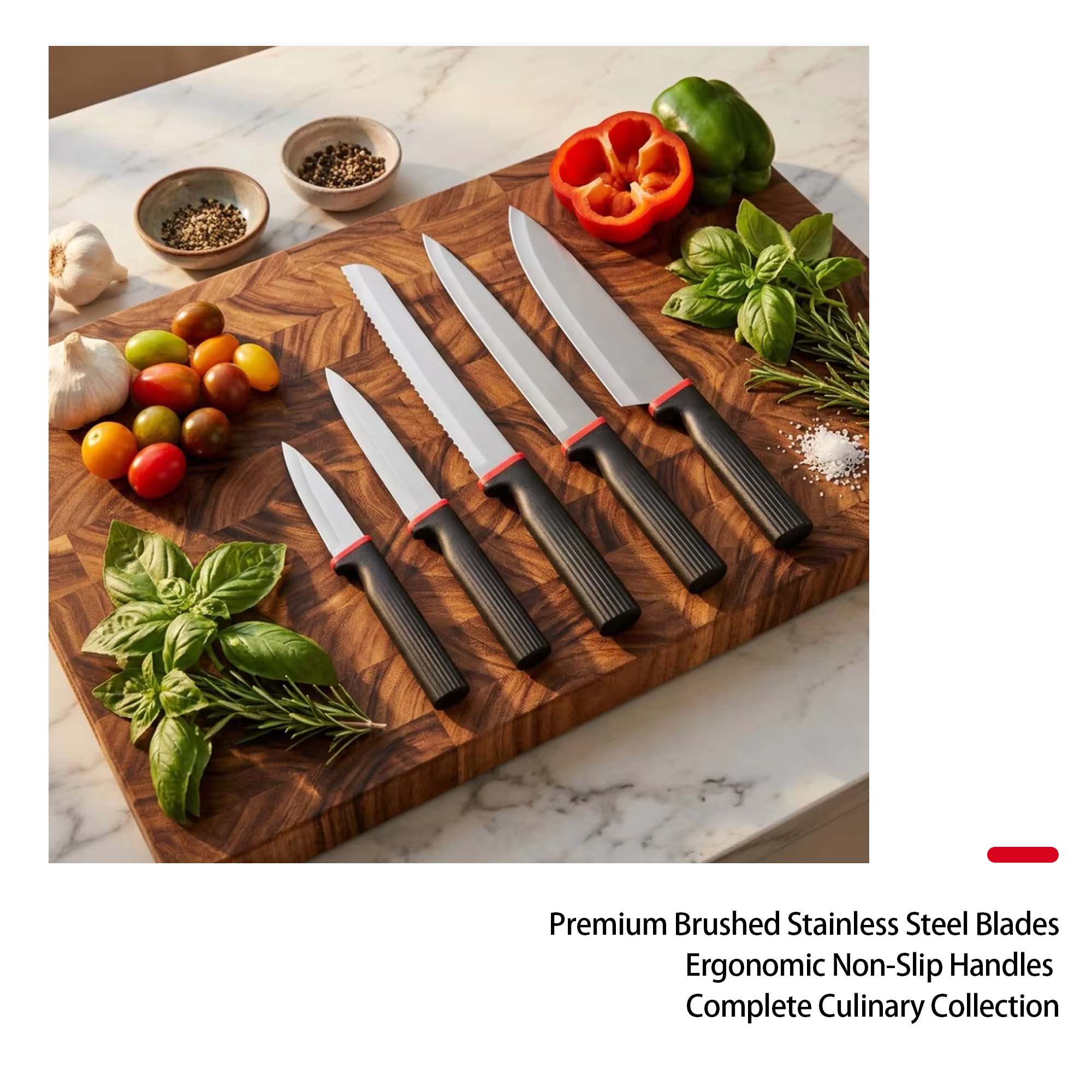 Modern 5-Piece Stainless Steel Cutlery Set